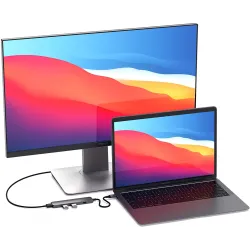 Adaptateur USB-C vers Multiport USB, USB-C et HMDI - Space Grey