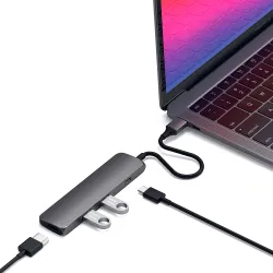 Adaptateur USB-C vers Multiport USB, USB-C et HMDI - Space Grey
