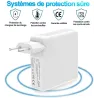 Chargeur USB-C Compatible pour MacBook Pro / Air 13" 15" 16" 87 Watt