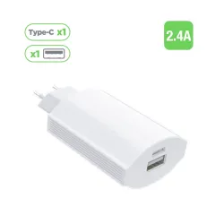 Pack Chargeur USB-C/USB + Câble 1M lightning pour Apple iPhone