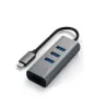 Satechi - Adaptateur USB-C vers Ethernet / 3 x USB 3.0 - Gris Sideral