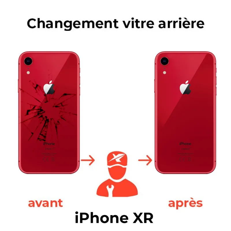 Forfait Réparation Remplacement Vitre Arrière iPhone XR Forfait Réparation Remplacement Vitre Arrière iPhone XR
