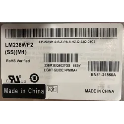 Ecran LM238WF2 SSM1 Apple iMac 24" M1 A2438 A2439 Mauve