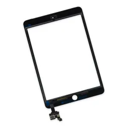 Vitre tactile Apple iPad mini 3 A1599 A1600 Noir +Sticker de fixation assemblée