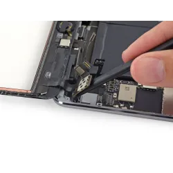 Vitre tactile Apple iPad mini 3 A1599 A1600 Noir +Sticker de fixation assemblée