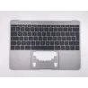 Clavier Apple MacBook 12\" A1534 Gris Sideral Topcase Assemblé 2016 2017