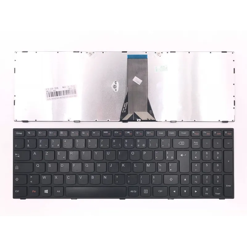 Clavier Lenovo 25214737 MP-13Q16F0-686 PK1314K1A18 T6G1-FR Noir Francais Azerty Clavier Lenovo 25214737 MP-13Q16F0-686 PK1314K1A18 T6G1-FR Noir Francais Azerty