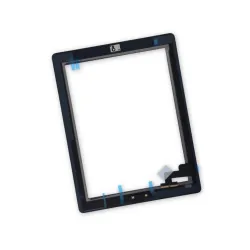 Vitre écran glass tactile NOIR+bouton home+Stickers pour iPad 2 A1395 A1396