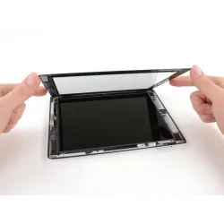 Vitre écran glass tactile NOIR+bouton home+Stickers pour iPad 2 A1395 A1396
