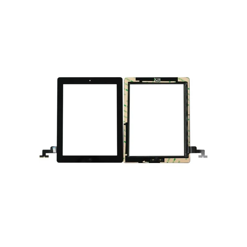 Vitre écran glass tactile NOIR+bouton home+Stickers pour iPad 2 A1395 A1396