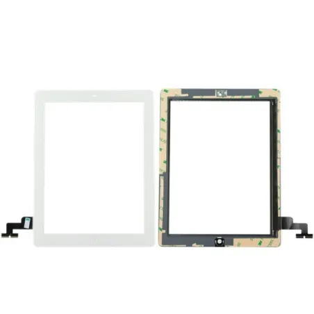 Vitre écran glass tactile BLANC+bouton home+Stickers iPad 2 A1395 A1396