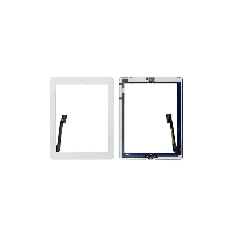 Vitre tactile Apple iPad 3/4 Blanc + bouton home